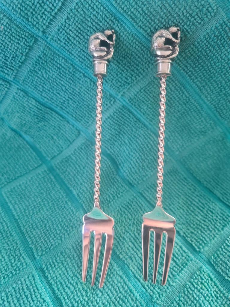 Set van 2 WMF cocktailvorkjes met Bevers, Ophalen