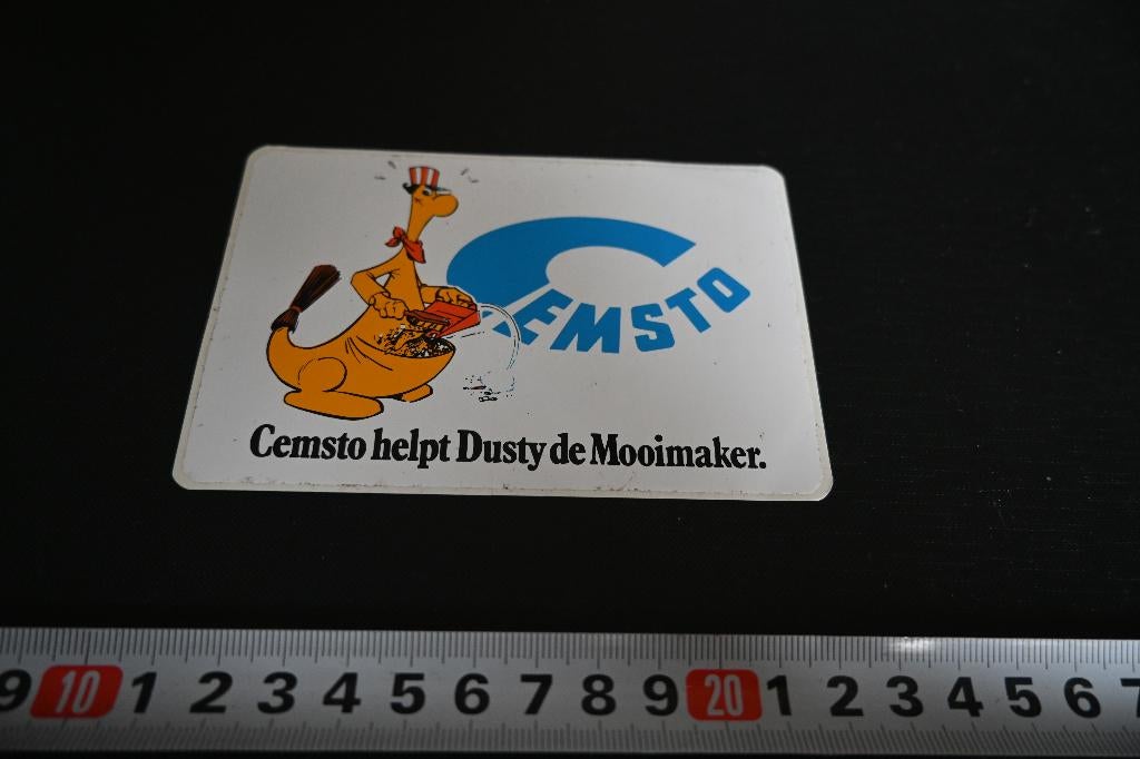 sticker CEMSTO helpt Dusty de Mooimaker  MPZ331, Ophalen, Zo goed als nieuw