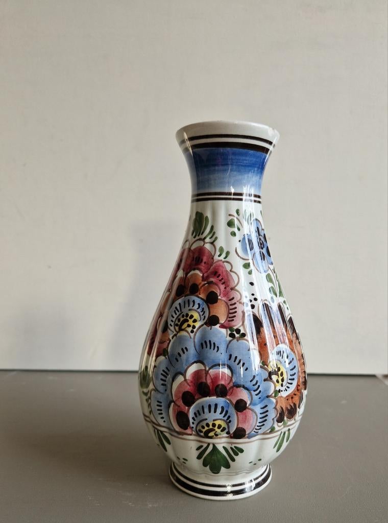 Delfts Blauw Vaasje - De Iris Holland Handgeschilderd, Ophalen of Verzenden
