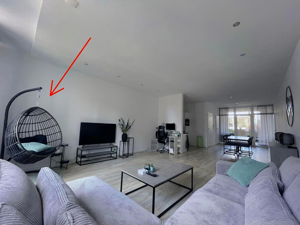 Hangstoel ei, Huis en Inrichting, Stoelen, Ophalen, Gebruikt, Zwart, Metaal