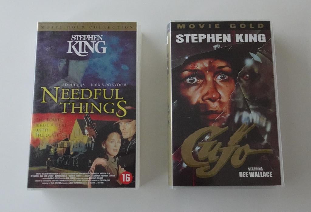 2 Stephen King Horror Films op VHS, Cd's en Dvd's, VHS | Film, Vanaf 16 jaar, Ophalen, Zo goed als nieuw, Horror