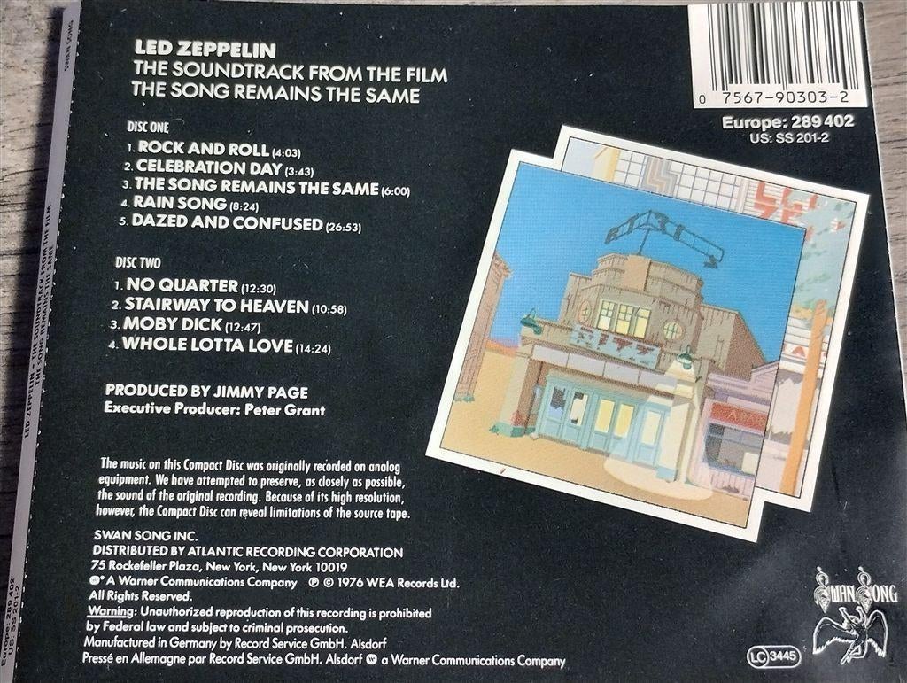 Led Zeppelin ‎– The Song Remains The Same [2 CD], Ophalen of Verzenden, Zo goed als nieuw, Poprock