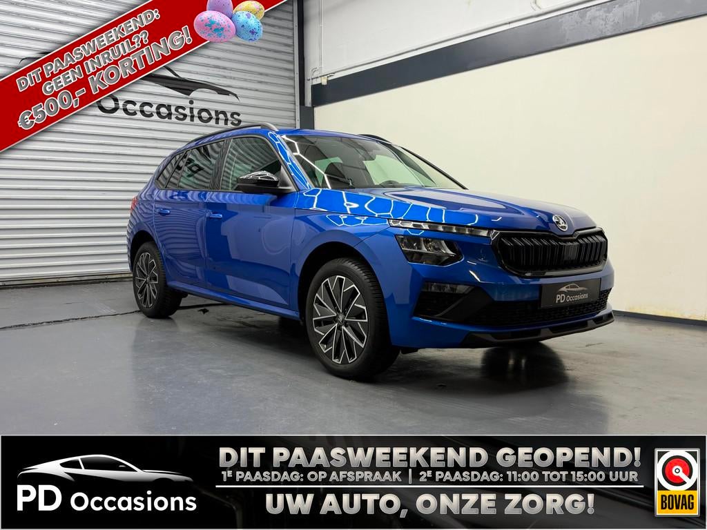 Skoda Kamiq 1.0 TSI 115PK Black Dots - Camera - Navi - Clima, Voorwielaandrijving, Stof, Gebruikt, Zwart