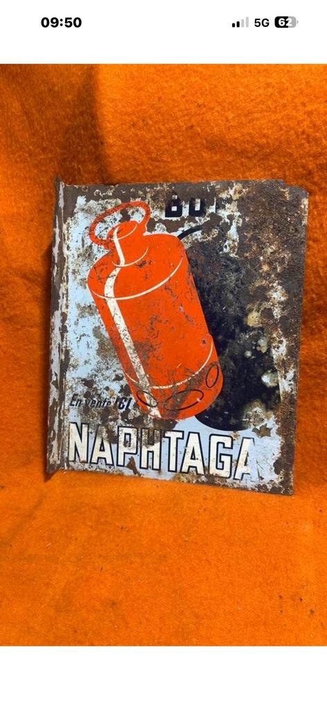 Emaille bord Butaan gasfles, Ophalen of Verzenden