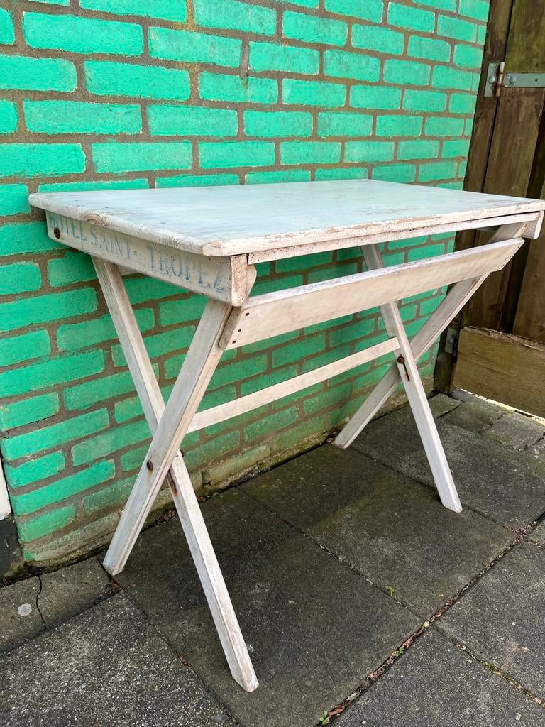 Riviera Maison inklapbaar tafeltje - Vintage look, Huis en Inrichting, Gebruikt, 55 tot 75 cm, Rechthoekig, Hout