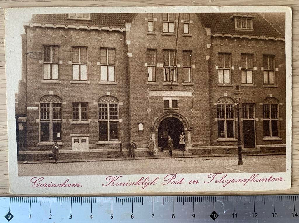 Ansichtkaart Gorinchem Postkantoor Telegraafkantoor, Verzamelen, Ansichtkaarten | Nederland, Ophalen of Verzenden, 1920 tot 1940