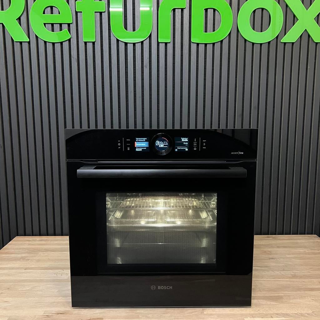 Bosch Serie 8 inbouw combi magnetron stoom oven met WIFI., Refurbished, Oven met grill, Inbouw, Bosch
