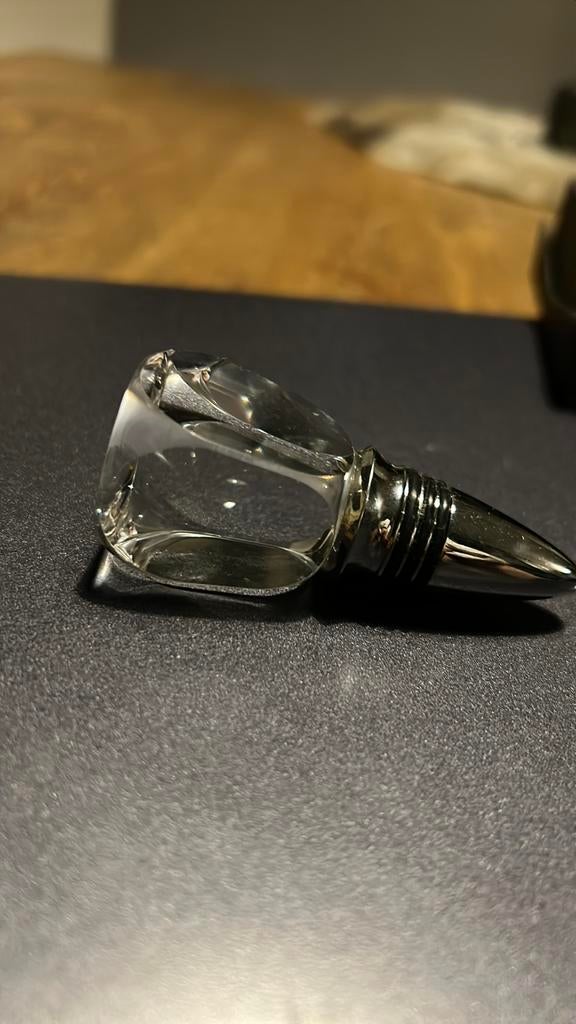 Kristallen en metalen wijn- of decanturflessenstop, Verzamelen, Pennenverzamelingen, Ophalen of Verzenden, Zo goed als nieuw, Balpen