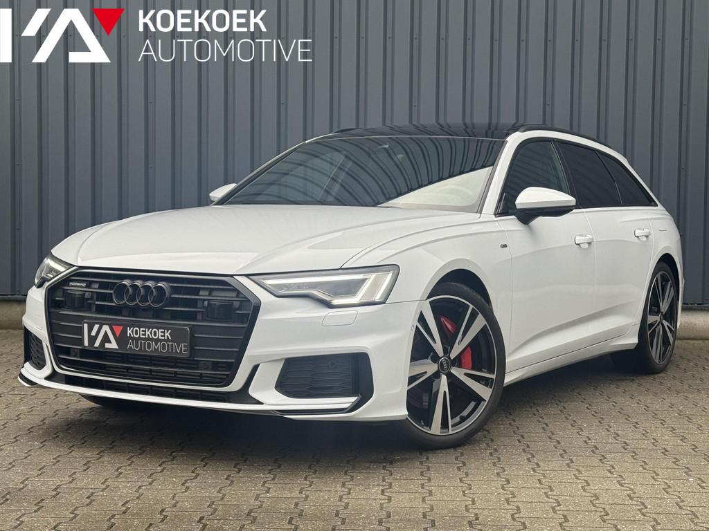 Audi A6 Avant 55 TFSI e quattro S edition Competition Pano H, Auto's, Automaat, Gebruikt, 4 cilinders, Wit