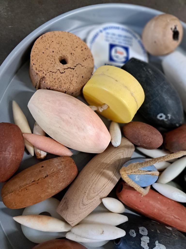 Vintage diversiteit van  visnet drijvers, Verzenden, Gebruikt