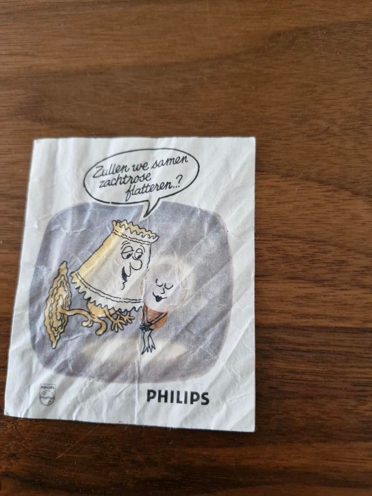 6766 Philips Sticker met lampen, Verzamelen, Ophalen of Verzenden, Gebruikt, Reclamebord