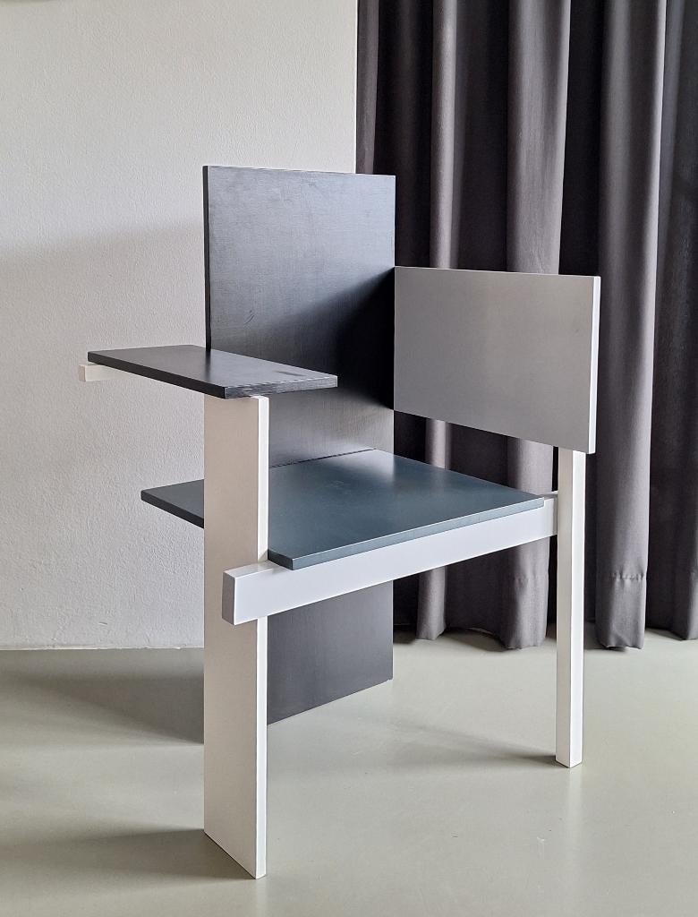 replica houten Berlijnse stoel naar ontwerp Gerrit Rietveld, Ophalen, Gebruikt, Overige kleuren, Eén