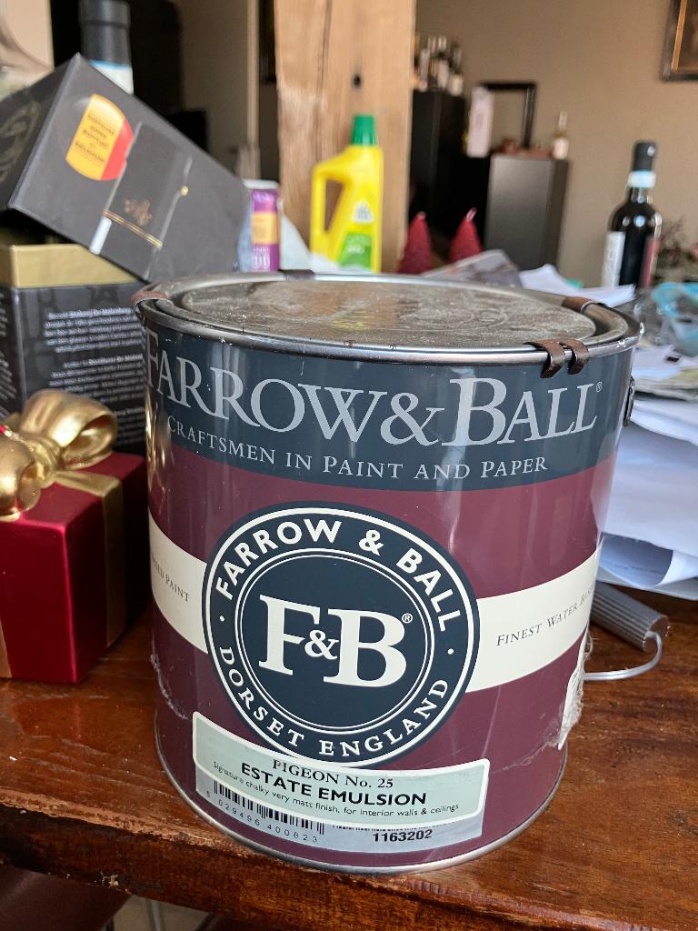 Farrow & Ball, Pigeon nr. 25, Doe-het-zelf en Verbouw, Ophalen, Overige kleuren, Nieuw, Verf