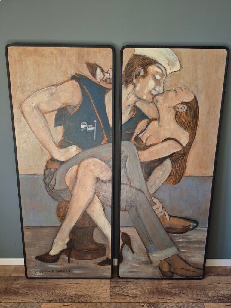 Groot kunstwerk Marco Hadjidakis, Ophalen of Verzenden