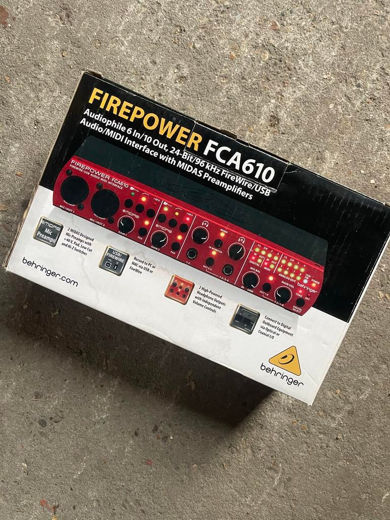 Behringer Firepower FCA610 audio/MIDI interface, Ophalen of Verzenden, Zo goed als nieuw