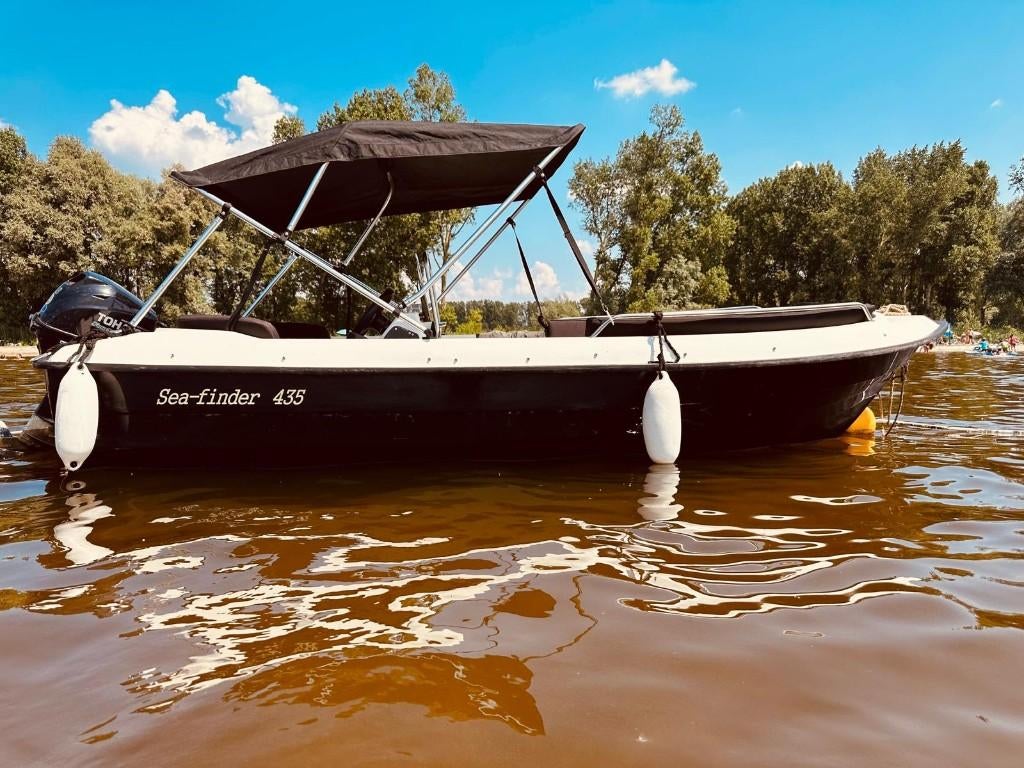 Seafinder 435 met 9,9 Tohasu    tourboot/Sloep, Watersport en Boten, Ophalen, Gebruikt, Tot 10 pk, 3 tot 6 meter