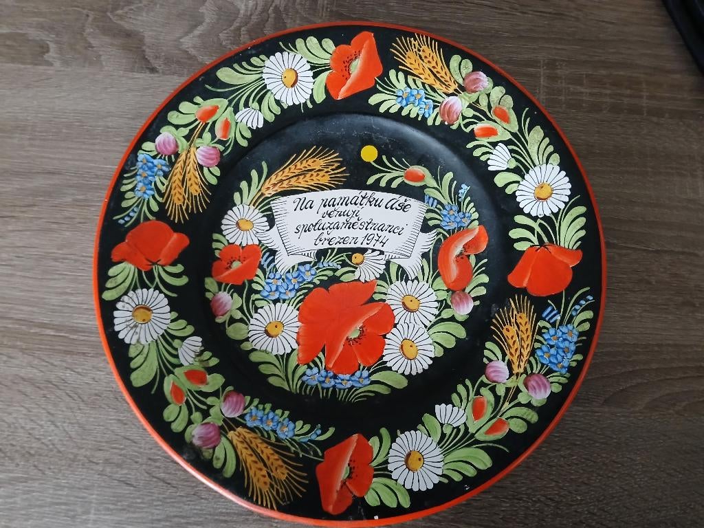 Vintage Japanse hand geschilderd porselein bordje, Antiek en Kunst, Antiek | Porselein, Ophalen of Verzenden