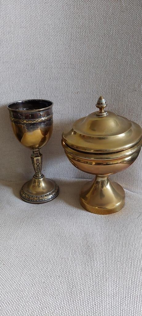 Hostie kelk en wijnbeker, Antiek en Kunst, Verzenden