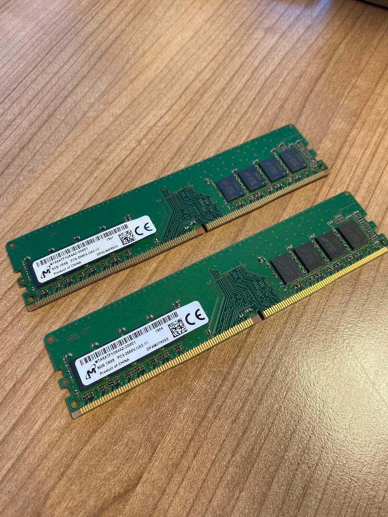 16GB DDR4 2666MHz Micron, Computers en Software, RAM geheugen, Ophalen, DDR4, Zo goed als nieuw, Desktop