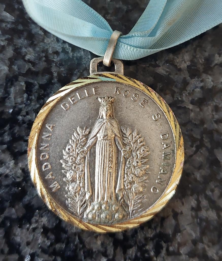Medaille Madonna delle Rose (Onze Lieve Vrouw van de Rozen, Antiek en Kunst, Ophalen of Verzenden