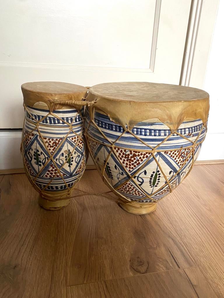 Handgeschilderde trommels, Muziek en Instrumenten, Ophalen, Gebruikt, Overige merken