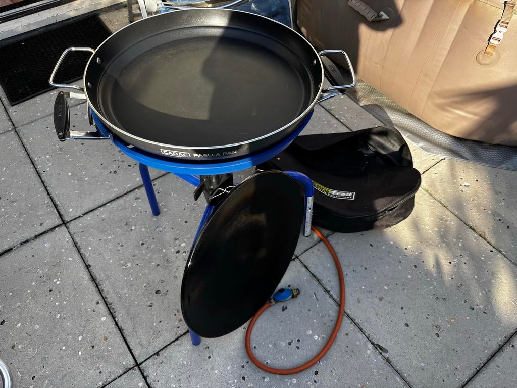 Cadac skottelbraai met paellapan, Ophalen, Gebruikt