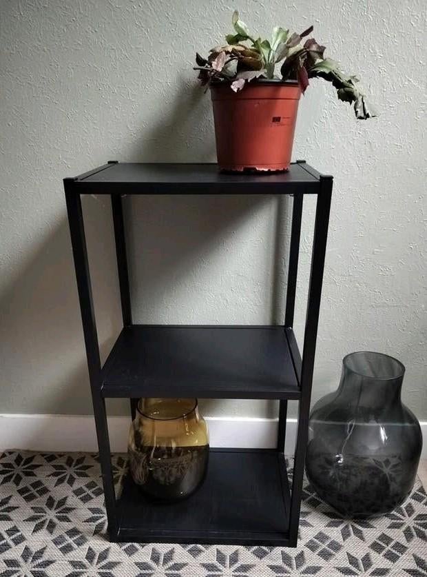 Enhet Ikea zwarte metalen ophang kastje 3 laags, Huis en Inrichting, Kasten | Overige, Gebruikt, Ophalen