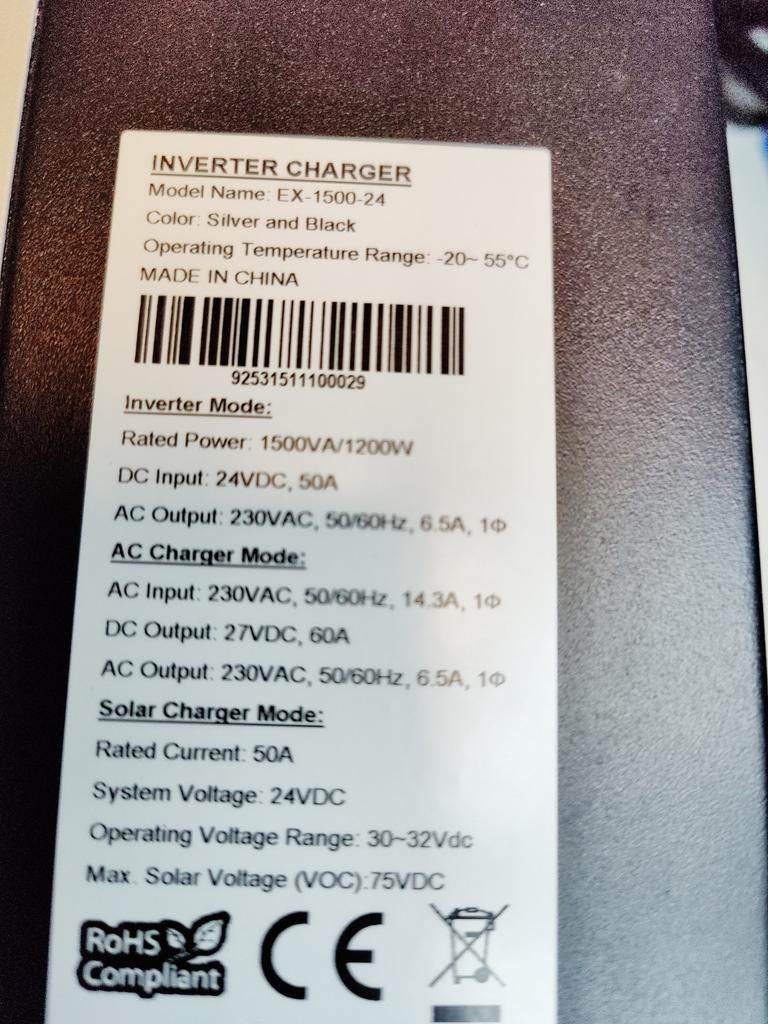 1200W/1500VA Off-grid inverter, Ophalen of Verzenden, Gebruikt