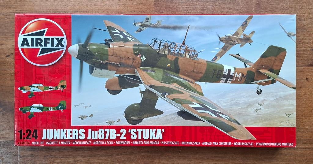 Airfix 1/24 Junkers Ju87 b-2 Stuka, Hobby en Vrije tijd, Modelbouw | Vliegtuigen en Helikopters, Overige merken, Nieuw, Ophalen of Verzenden