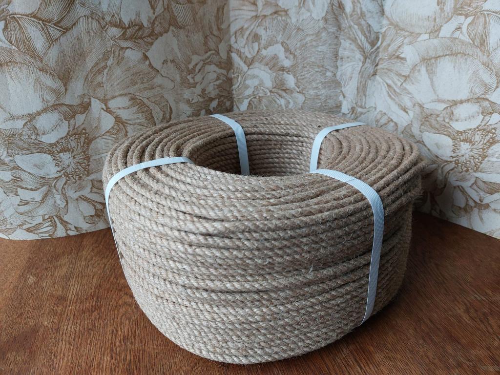 Touw 6mm 100% natuurlijke jute 200 meter 3 strengs Shibari, Verzenden, Nieuw