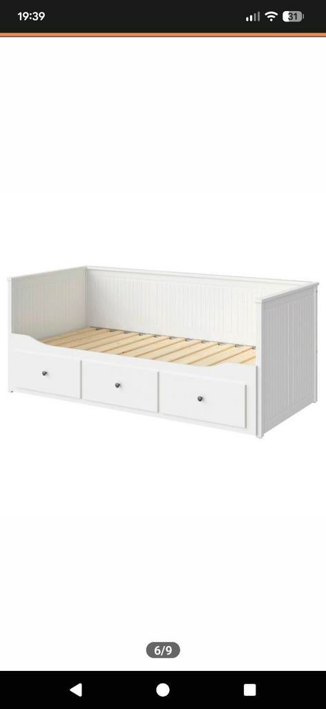 Ikea Hemnes Bed bank met 3 lades, Ophalen, Hemnes Ikea, Eenpersoons, 80 cm