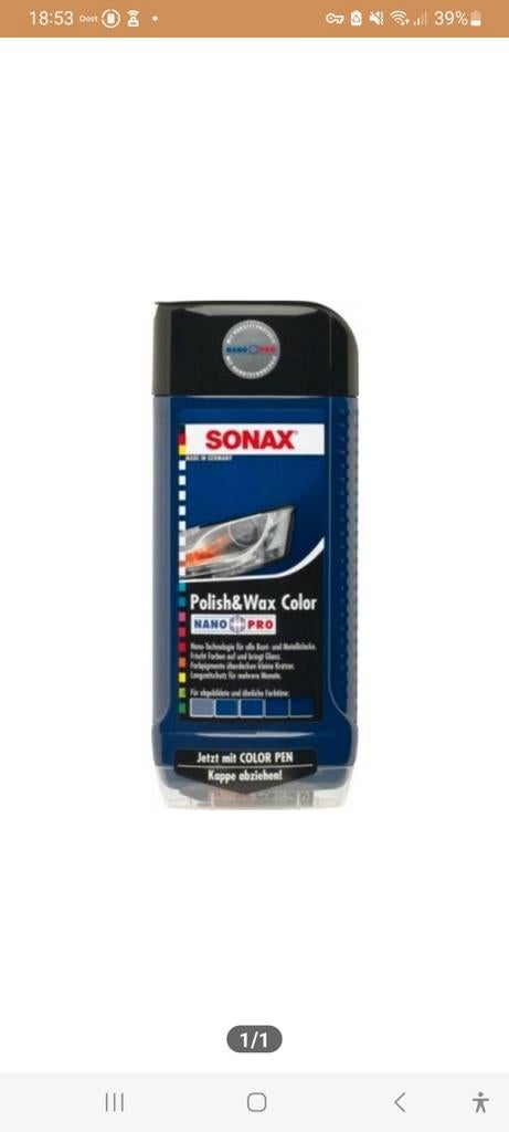 Sonax Polish & Wax color, Auto diversen, Ophalen of Verzenden