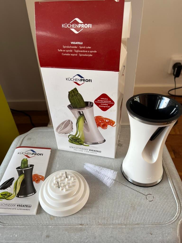 Spiraalsnijder voor groeten, Ophalen