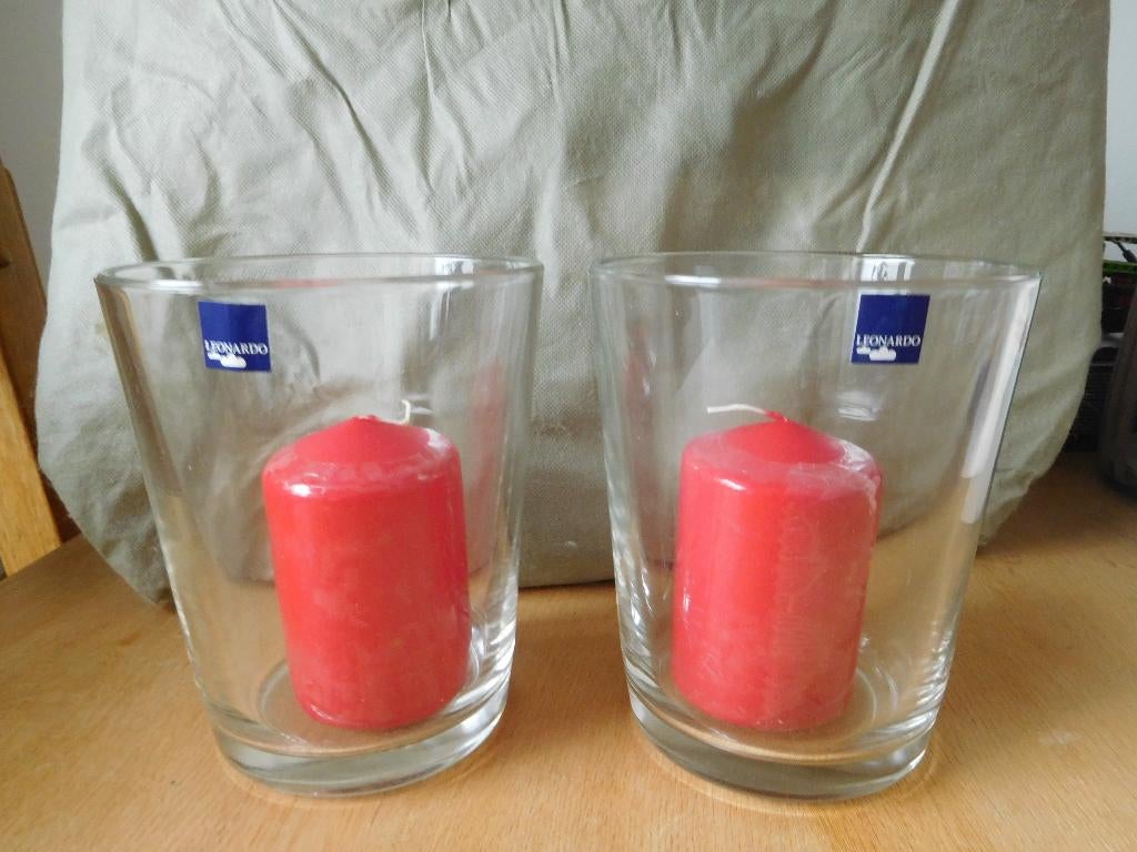 Windlicht met kaars, Overige materialen, Nieuw, Ophalen of Verzenden, Kaars