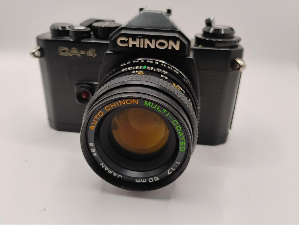 Chinon CA-4 met Chinon 50mm f1.7 lens, Ophalen, Gebruikt, Spiegelreflex, Overige Merken