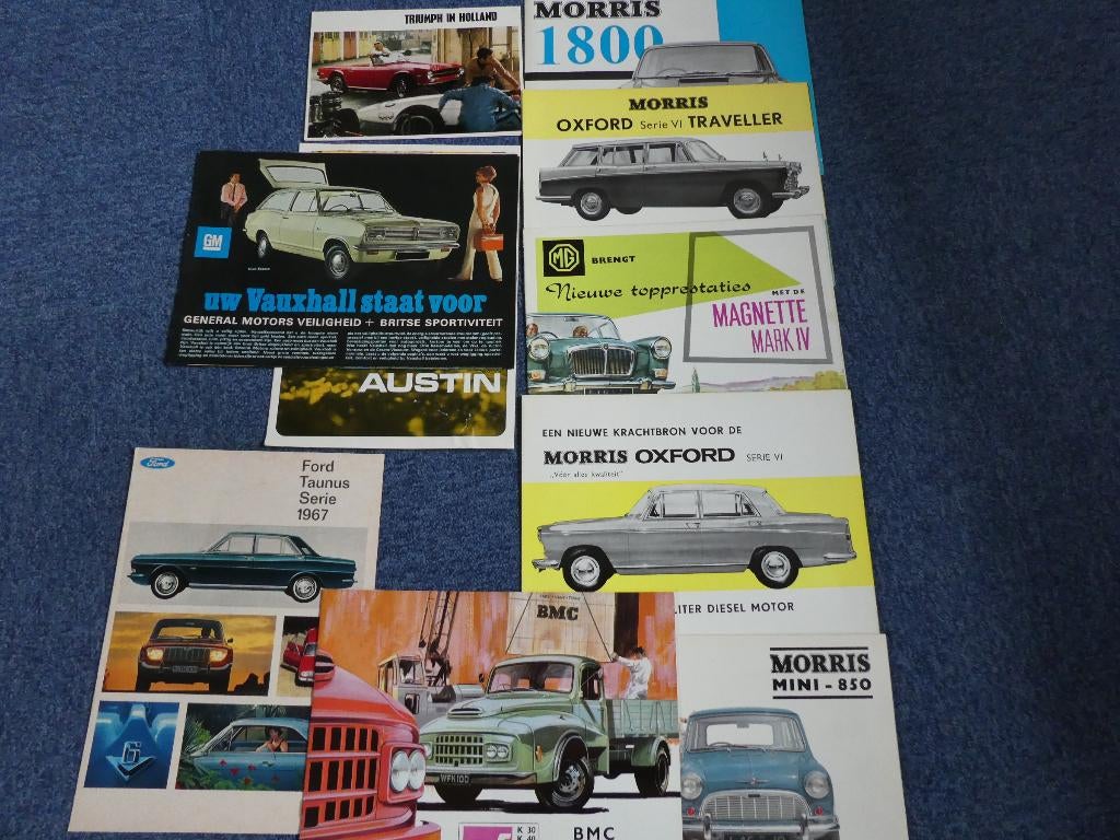 Britse automerken, serie diverse folders, Ophalen