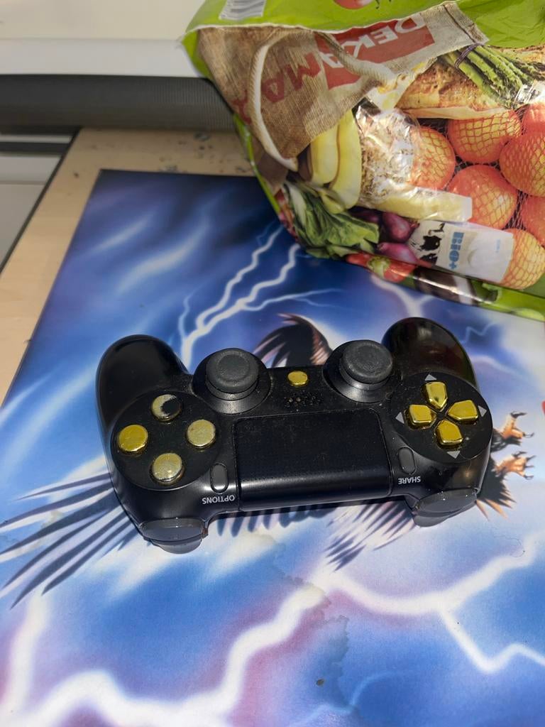 Zwarte Controller met Gouden Knoppen, Ophalen, Gebruikt, Controller, PlayStation 4