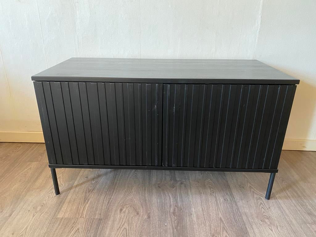 Tv meubel woood gravure zwart 100cm, Ophalen, 100 tot 150 cm, Zo goed als nieuw, Minder dan 100 cm