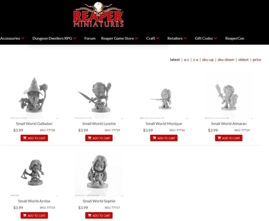 Reaper Bones small world chibi's (6 stuks), Ophalen of Verzenden, Nieuw, Overige soorten, Figuurtje(s)