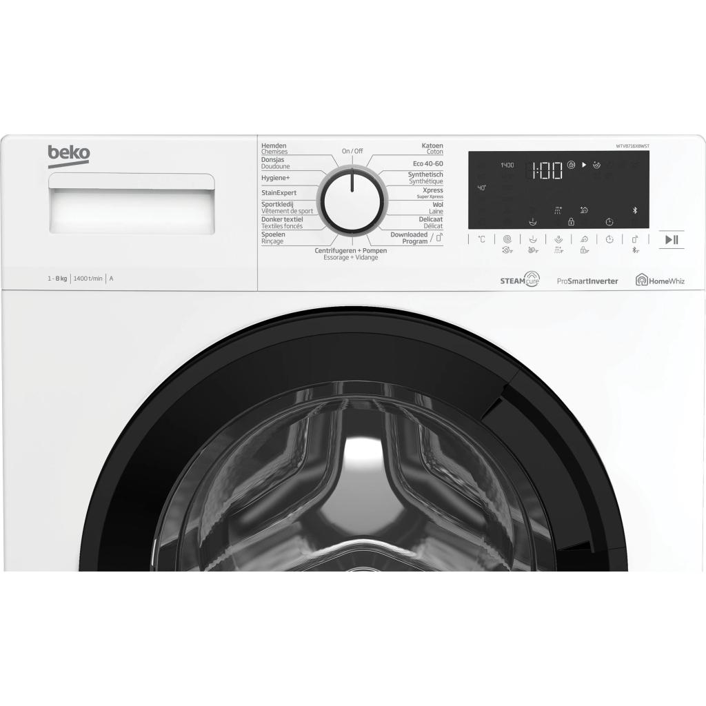 Beko wasmachine WTV8716XBWST, Nieuwe Hemweg 6-7 1013 BG Amsterdam, Beko Nederland B.V., 1200 tot 1600 toeren, Minder dan 85 cm