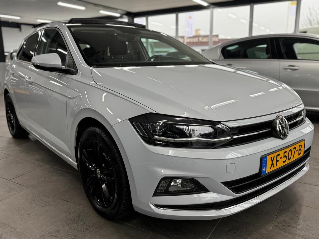Volkswagen Polo 1.0 TSI Highline pano led xenon clima CarPla, Auto's, Voorwielaandrijving, Stof, Euro 6, Wit