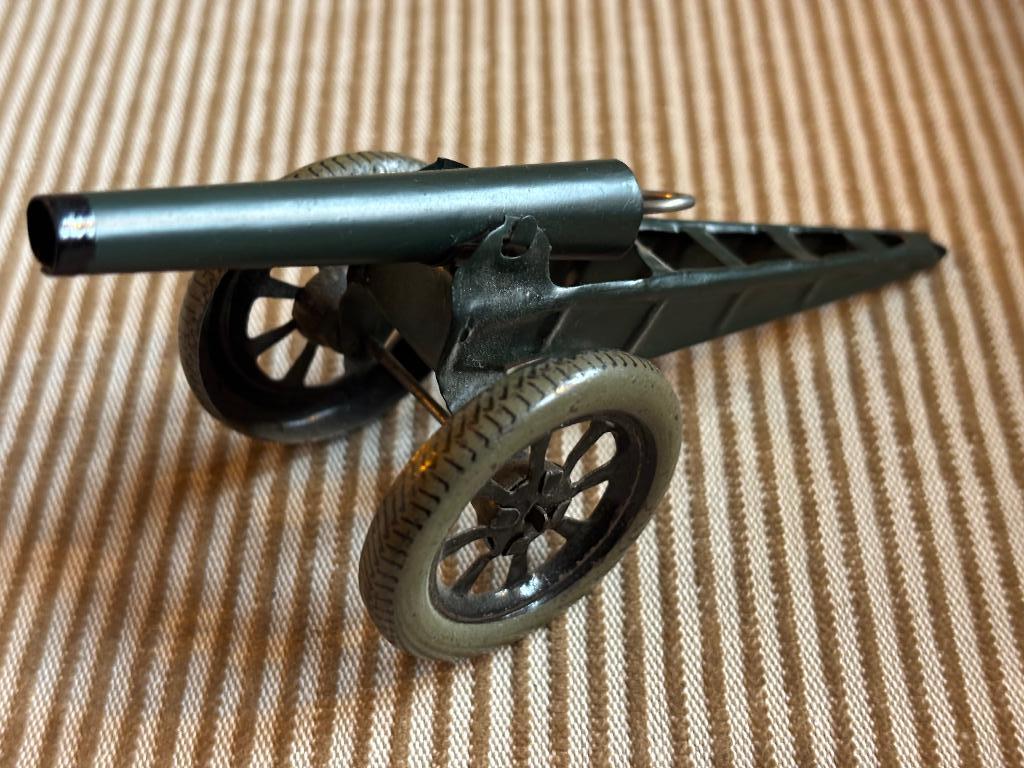 Mooi blikken Penny Toi (?) kanonnetje in nieuwstaat., Antiek en Kunst, Antiek | Speelgoed, Ophalen of Verzenden