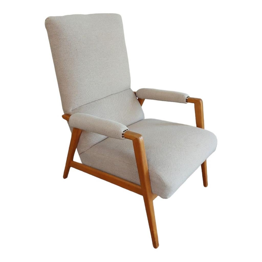 Vintage fauteuil, arm chair, relax stoel, Huis en Inrichting, Fauteuils, Ophalen, Gebruikt, Minder dan 75 cm, Stof