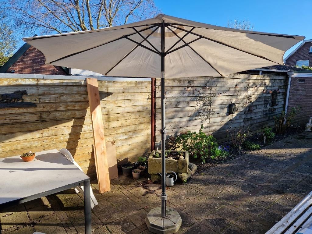 Parasol, Tuin en Terras, Parasols, Ophalen, Gebruikt, Kantelbaar, Stokparasol