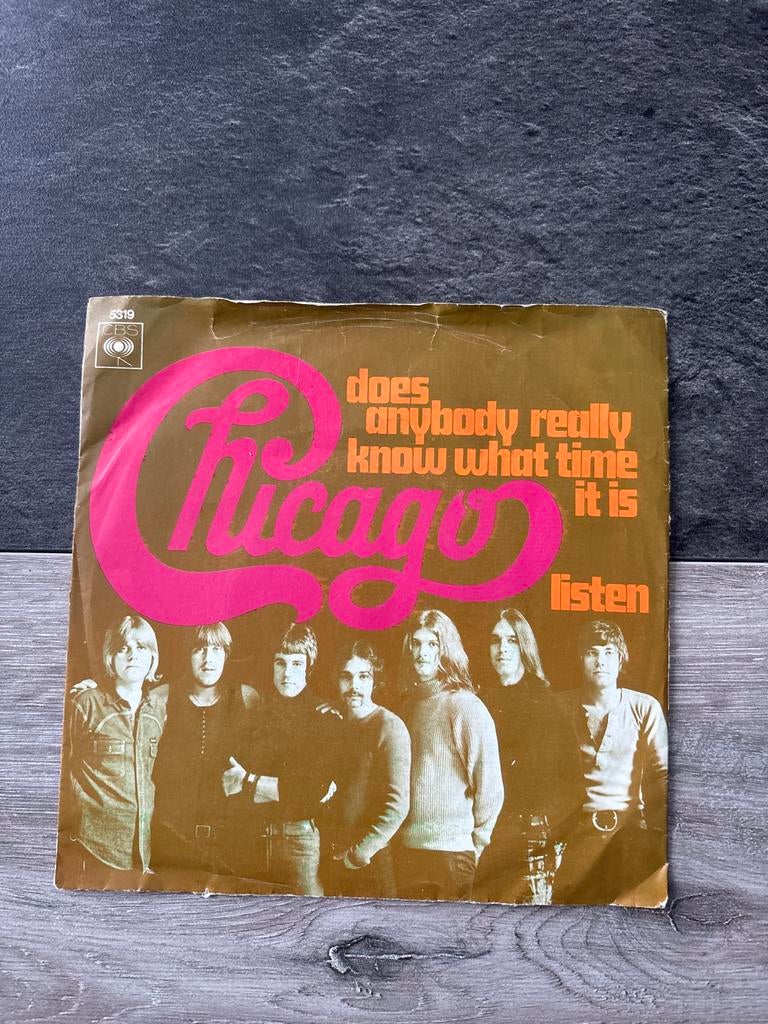 Chicago - Does Anybody Really Know What Time It Is? (Single), Cd's en Dvd's, Vinyl Singles, Gebruikt, 7 inch, Single, Ophalen of Verzenden