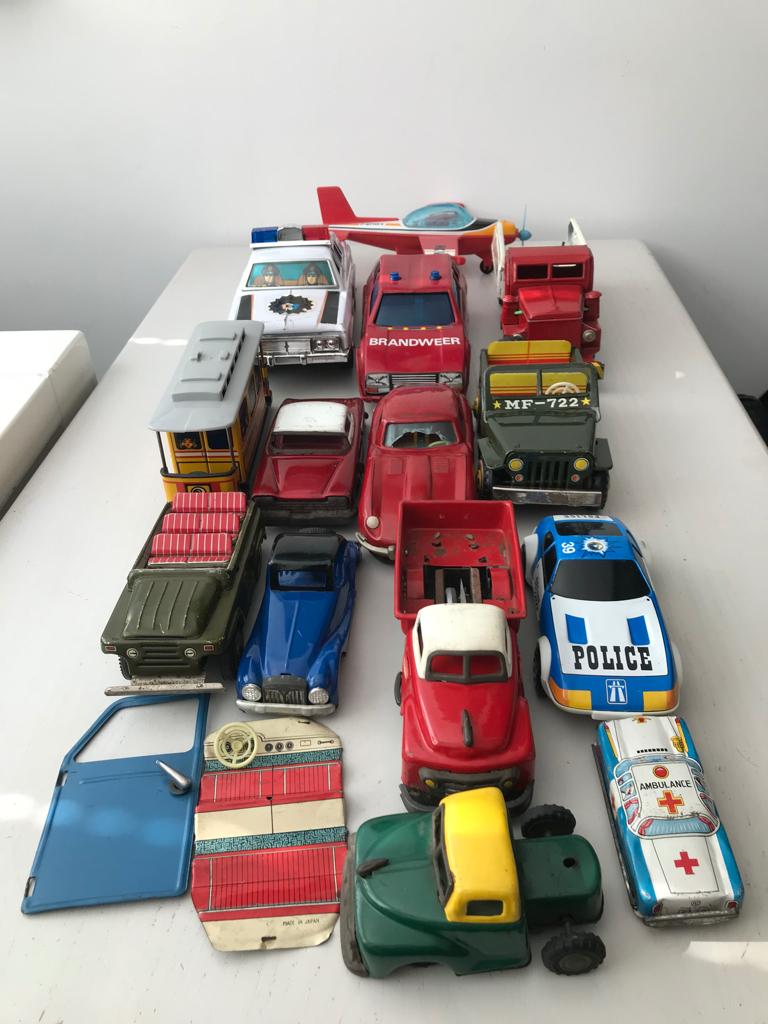 Partij oud speelgoed van blik, Antiek en Kunst, Antiek | Speelgoed, Ophalen of Verzenden