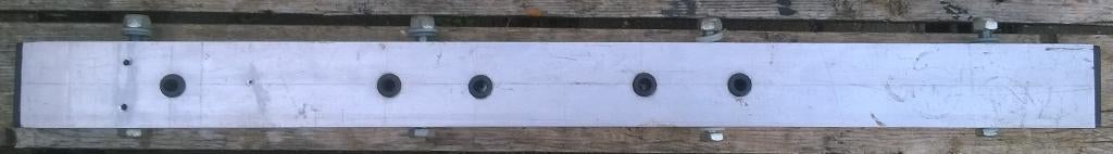 Lichtbalk voor spots (75 x 6 x 4 cm) 4 montagepunten, Gebruikt, Instrumentstandaard, Licht of Laser, Ophalen of Verzenden