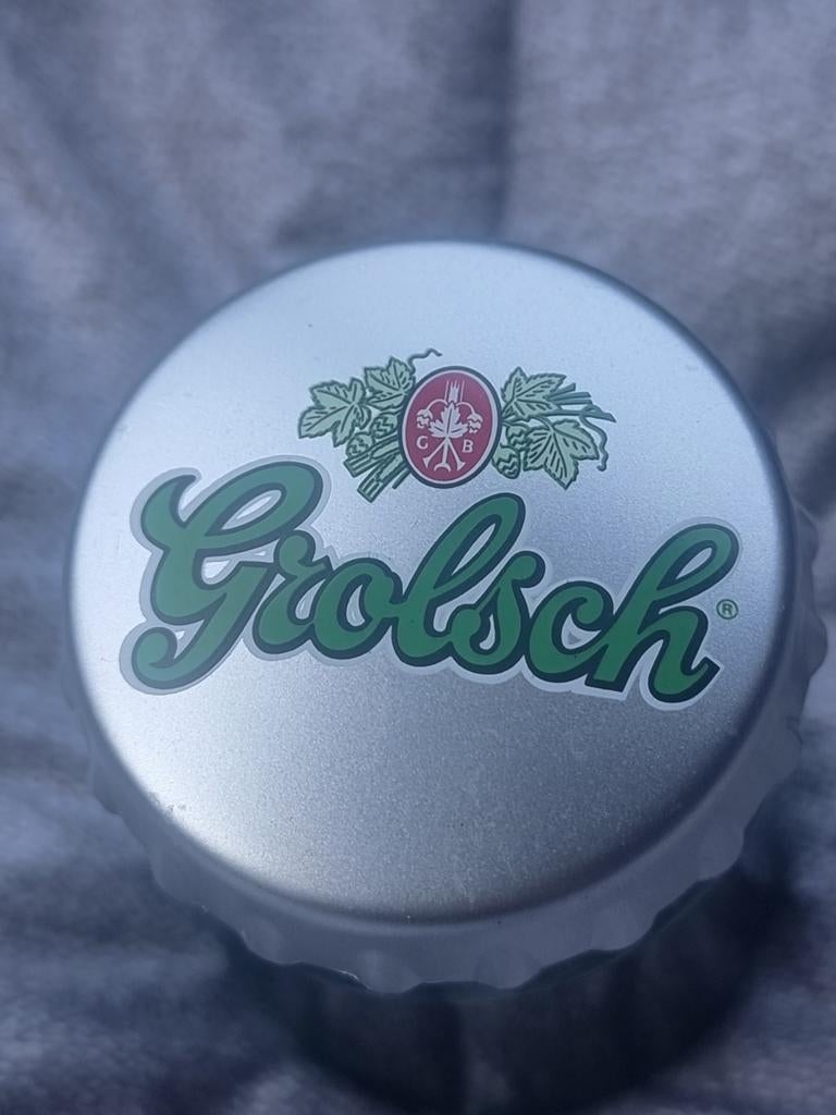Grolsch flesopener in dopvorm, Ophalen of Verzenden, Zo goed als nieuw, Flesopener, Grolsch