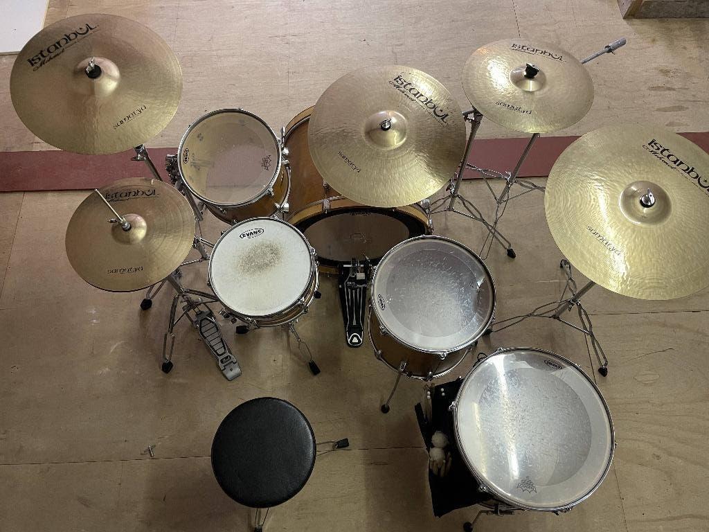 Drumstel Pearl Forum, Istanbul bekkens, Gretch snare& tassen, Muziek en Instrumenten, Ophalen, Gebruikt, Pearl