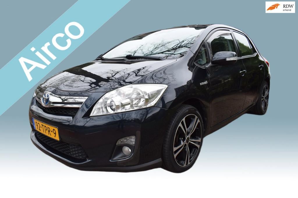 Toyota Auris 1.8 Full Hybrid Dynamic Business Navi/Cruise, Euro 5, Stof, Gebruikt, Zwart
